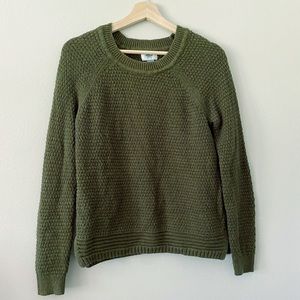 Green textured cozy sweater, old navy